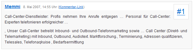 Spam-Info 1 Spam-Info 1