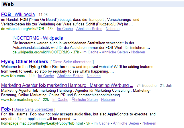 Google-Suche: fob (2) Google-Suche: fob (2)