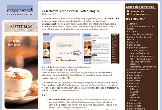 Der neue Kaffee-Blog