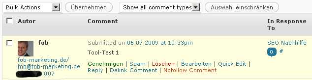 Add Nofollow to Comment Author Link